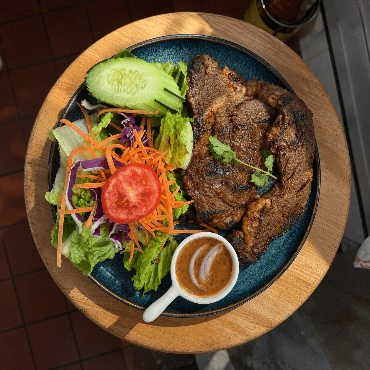Crying Tiger grilled beef at AM Thai Cuisine Anaheim